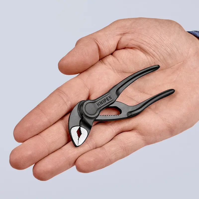 Кліщі сантехнічні переставні високотехнологічні, Ø28мм Cobra KNIPEX XS 87 00 100 BK, фосфат - фото 6