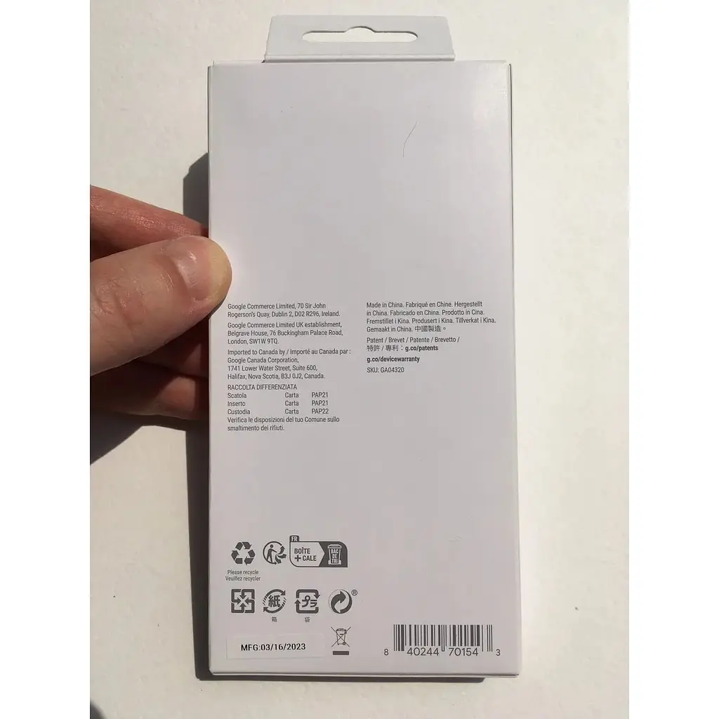 Оригинальный противоударный чехол Google Official Soft Shell Case для Pixel 7a (6.1") Seafoam GA04320 - фото 3