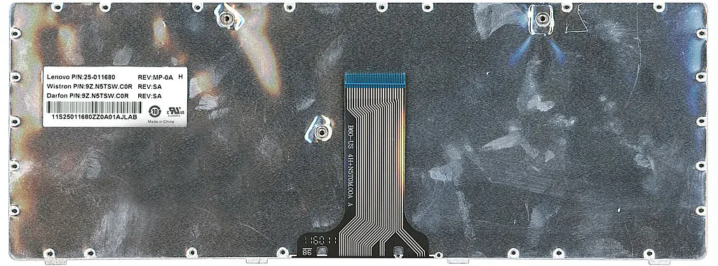 Клавіатура для ноутбука Lenovo IdeaPad (B470, G470, G470AH, G470GH, G475, V470, V470c, Z470, Z475), чорна, (чорна рамка) - фото 2