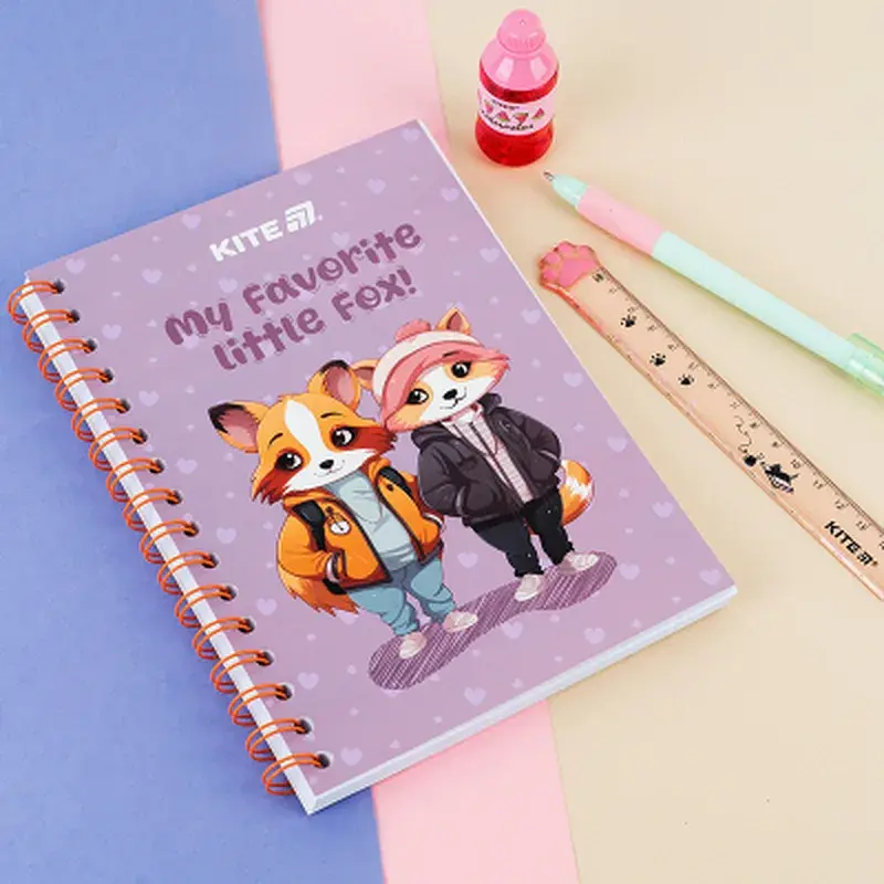 Блокнот Kite Cute 4 на спіралі A5, 80 аркушів, клітинка (K25-1911-4) - фото 5