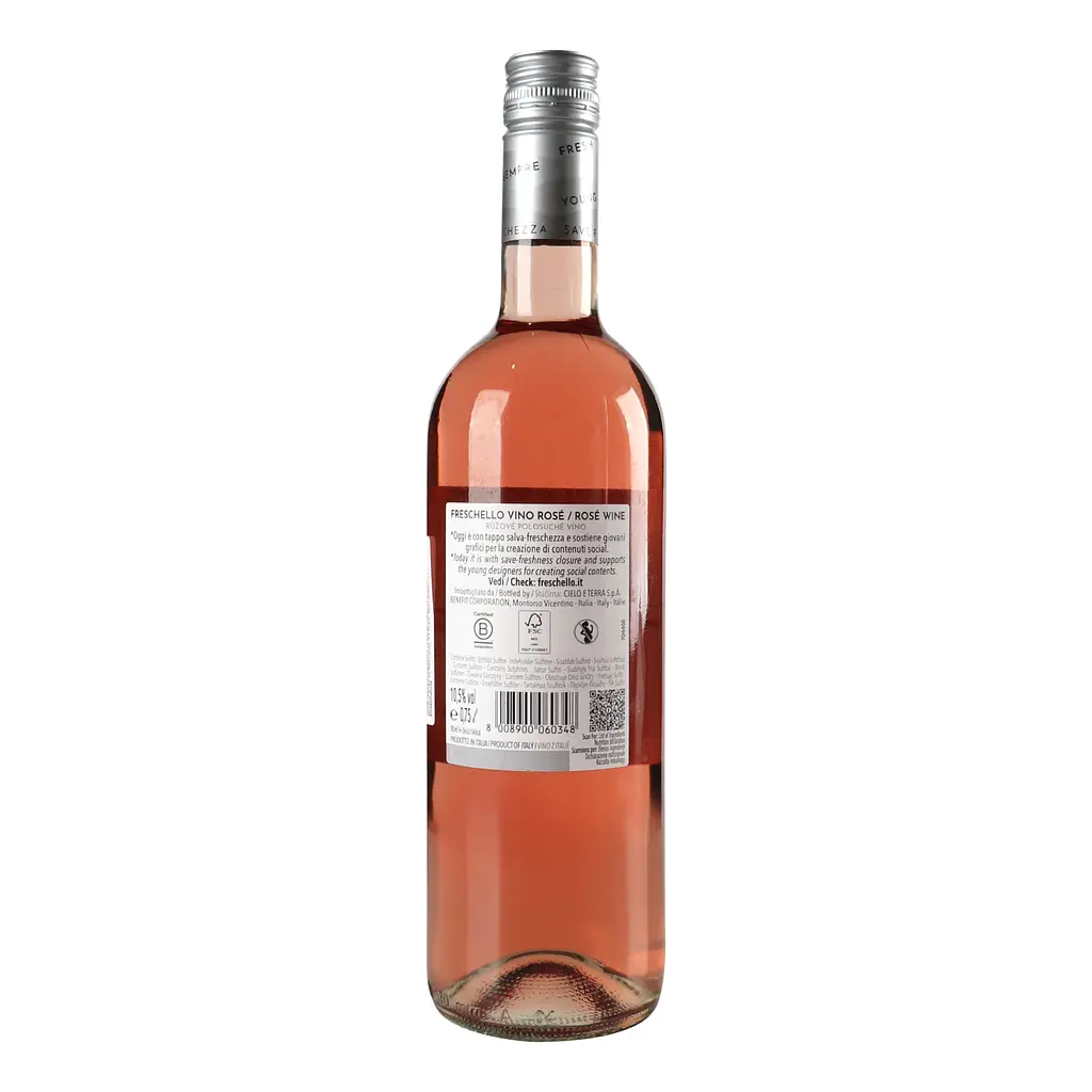 Вино Freschello Rosato рожеве напівсухе 0.75 л - фото 3