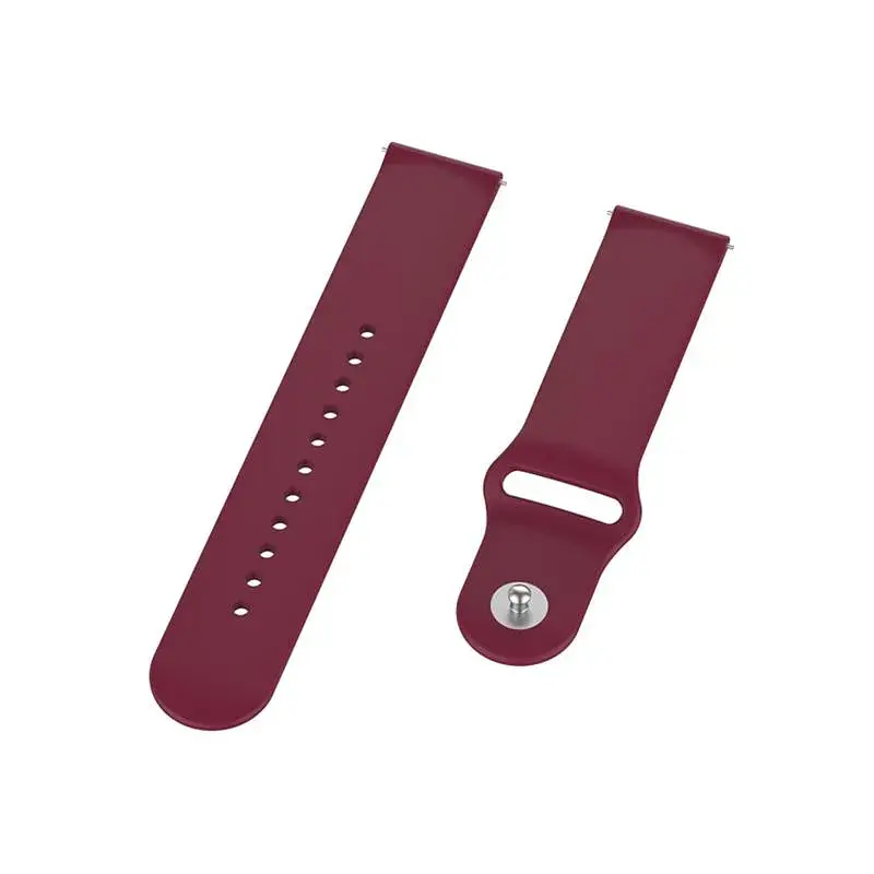 Силіконовий ремінець BeCover для Xiaomi Amazfit Bip/Bip Lite/Bip S Lite/GTR 42mm/GTS/TicWatch S2/TicWatch E Dark-Red (706189) - фото 3