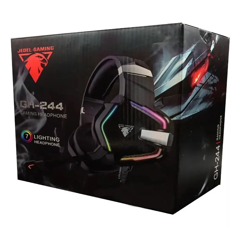 Ігрові навушники з мікрофоном Jedel GH244 RGB Balck - фото 7