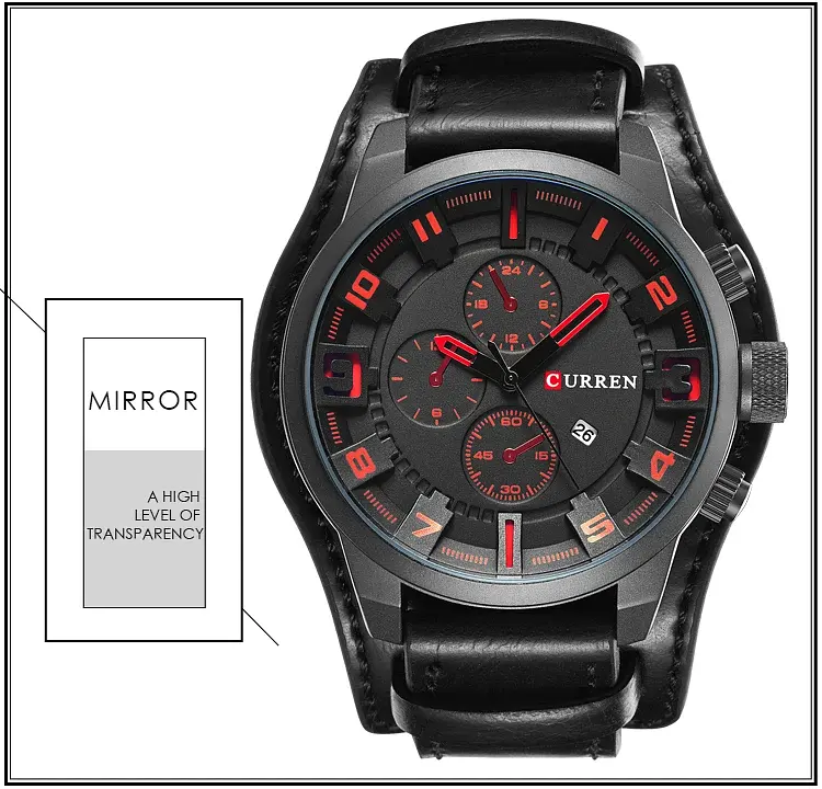 Годинник наручний Curren 8225 Black (18685) - фото 6