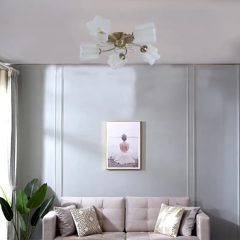 Люстра потолочная Brille в спальню E27 60W AB (LK-692C/5) - фото 7