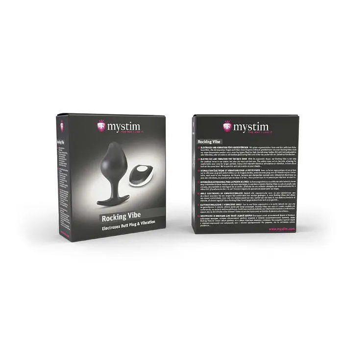 Силіконова анальна пробка Mystim Rocking Vibe з вібрацією і пультом для електростимулятора, 3,7 см - фото 5