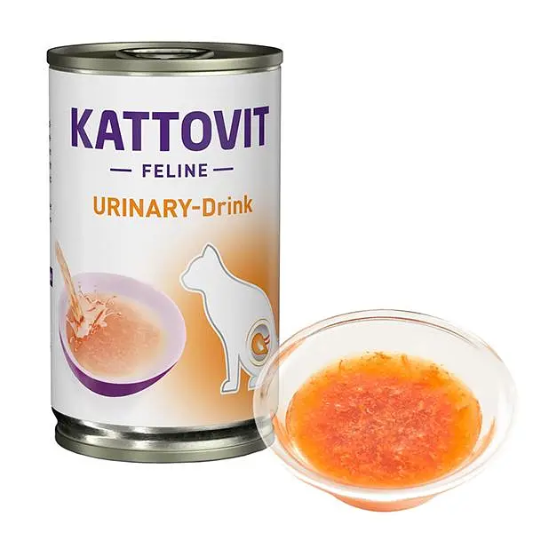 Лікувальний напій Kattovit Urinary Drink для котів із захворюваннями нижніх сечовивідних шляхів, 135 мл (77362)