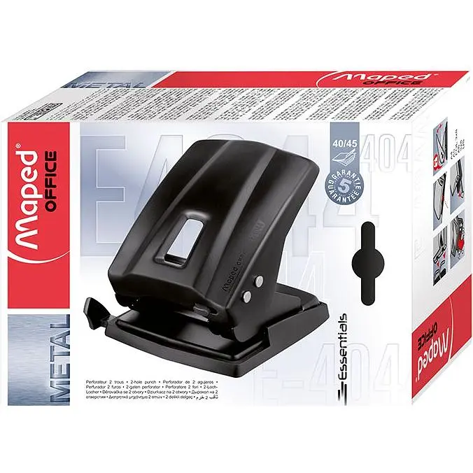 Діркопробивач Maped Essentials Metal 40/45 аркушів чорний (MP.404411) - фото 2