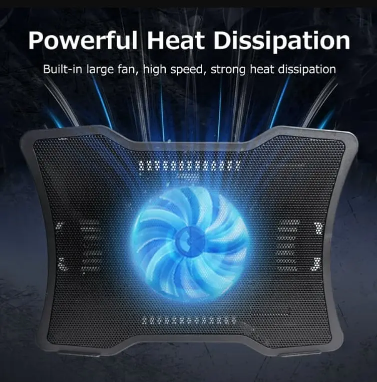 Охолоджувальна підставка для ноутбука 10-15 дюймів Pccooler N-133 BLUE LED 1300 RPM - фото 2