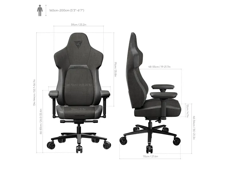 Крісло для геймерів ThunderX3 Core Loft Black (TEGC-2056101.11) - фото 10