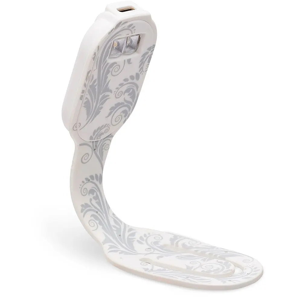 Закладка-ліхтарик Flexilight Rechargeable Класика Білі квіти, 14,7х3,6х1,3 см (FLRWF) - фото 3