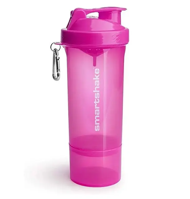 Шейкер спортивний SmartShake Slim 500 мл Neon Pink (10253201)