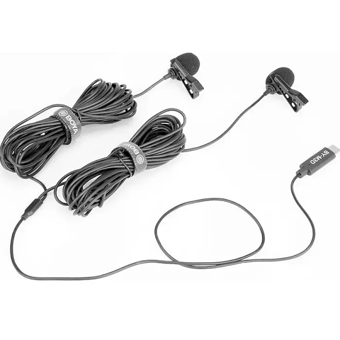 Подвійний петличний мікрофон Type-C Boya BY-M3D [75300] - фото 3