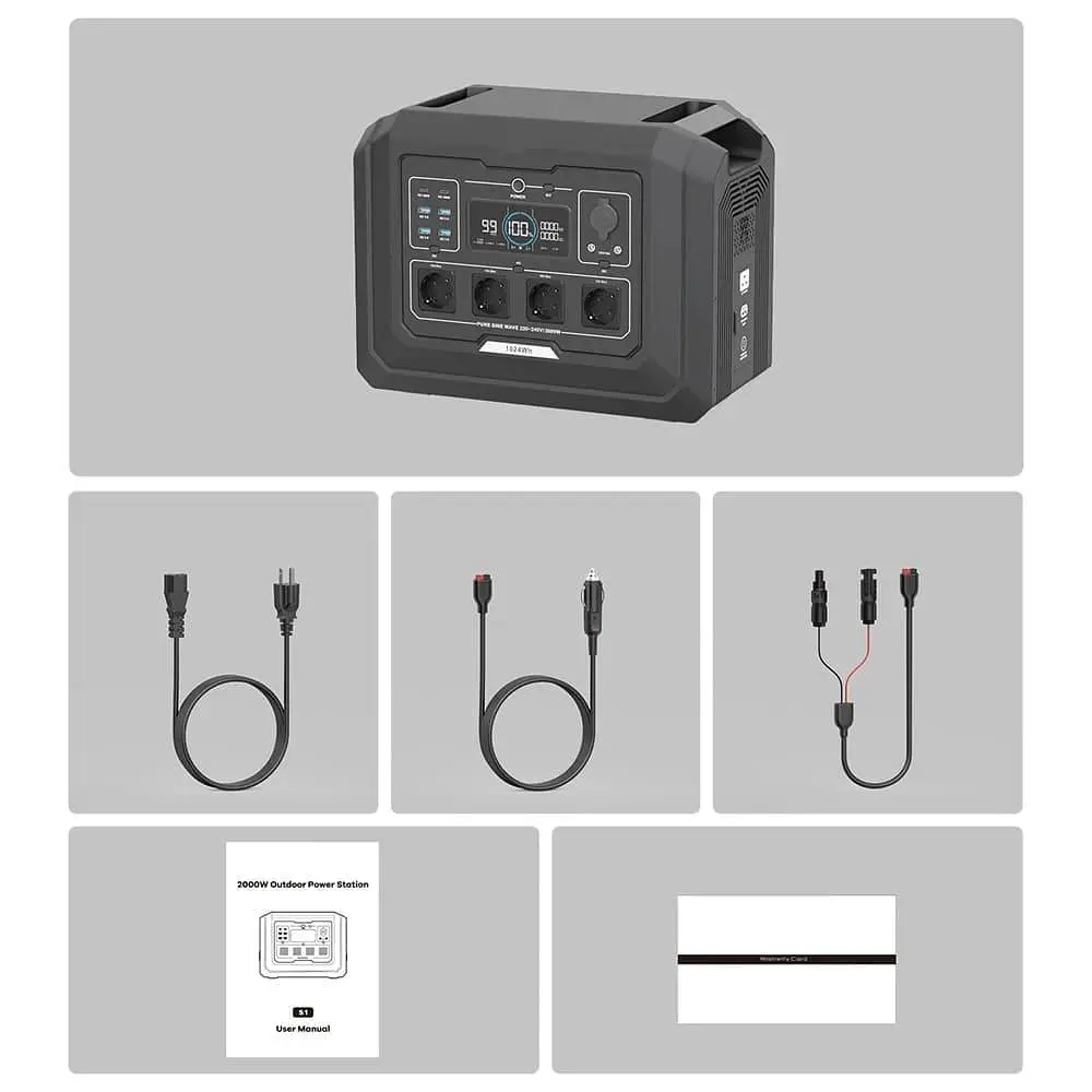 Зарядная станция OUPES Mega 1 S1 2048 Вт/ч / 2000 Вт / 1024 Вт/ч / LiFePO4 (42-00306) - фото 5
