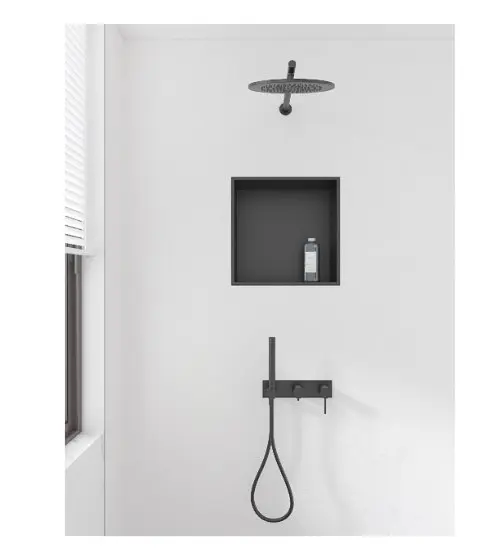 Полиця-ніша для ванної кімнати Mixxus Premium NICHE-0101 BLACK із нержавіючої сталі SUS304 (MI6678) - фото 5