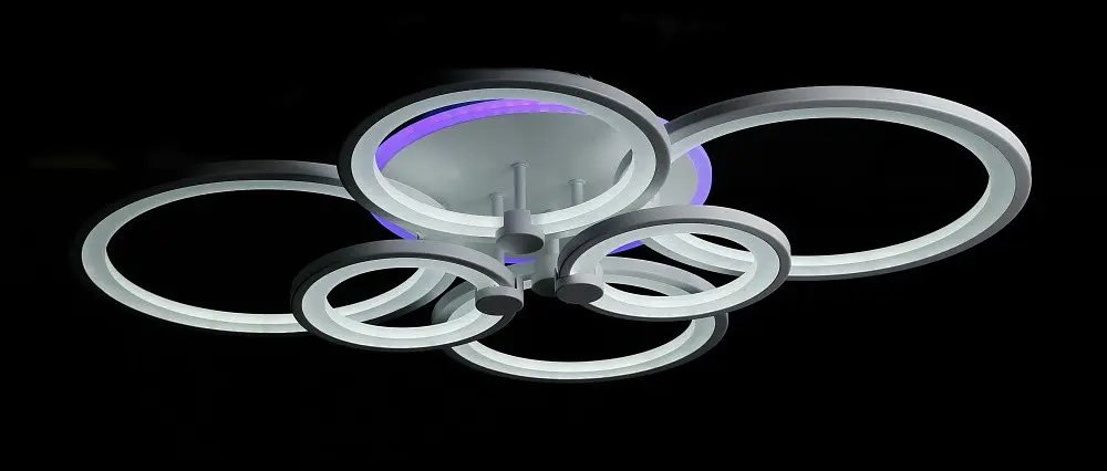Люстра стельова LED Splendid Ray LK237/2+2+2, 240W, білий, з пультом, сучасний стиль - фото 3