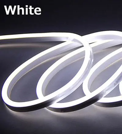 LED Стрічка гнучка силикон 12v 15 см Білий Неон (бічне свічення 12 мм 6 мм) - фото 3