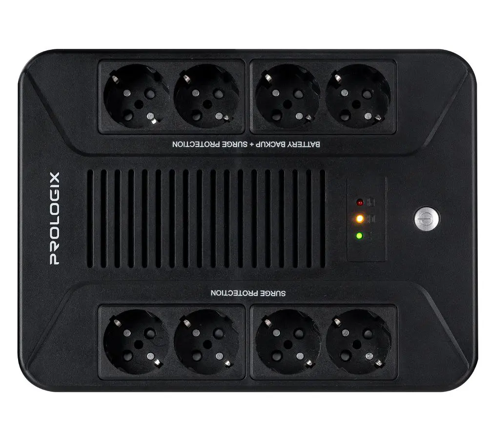 Джерело безперебійного живлення (ДБЖ) UPS Prologix зі стабілізатором AVR 850VA 480W Lin.int. 8xSchuko - фото 3