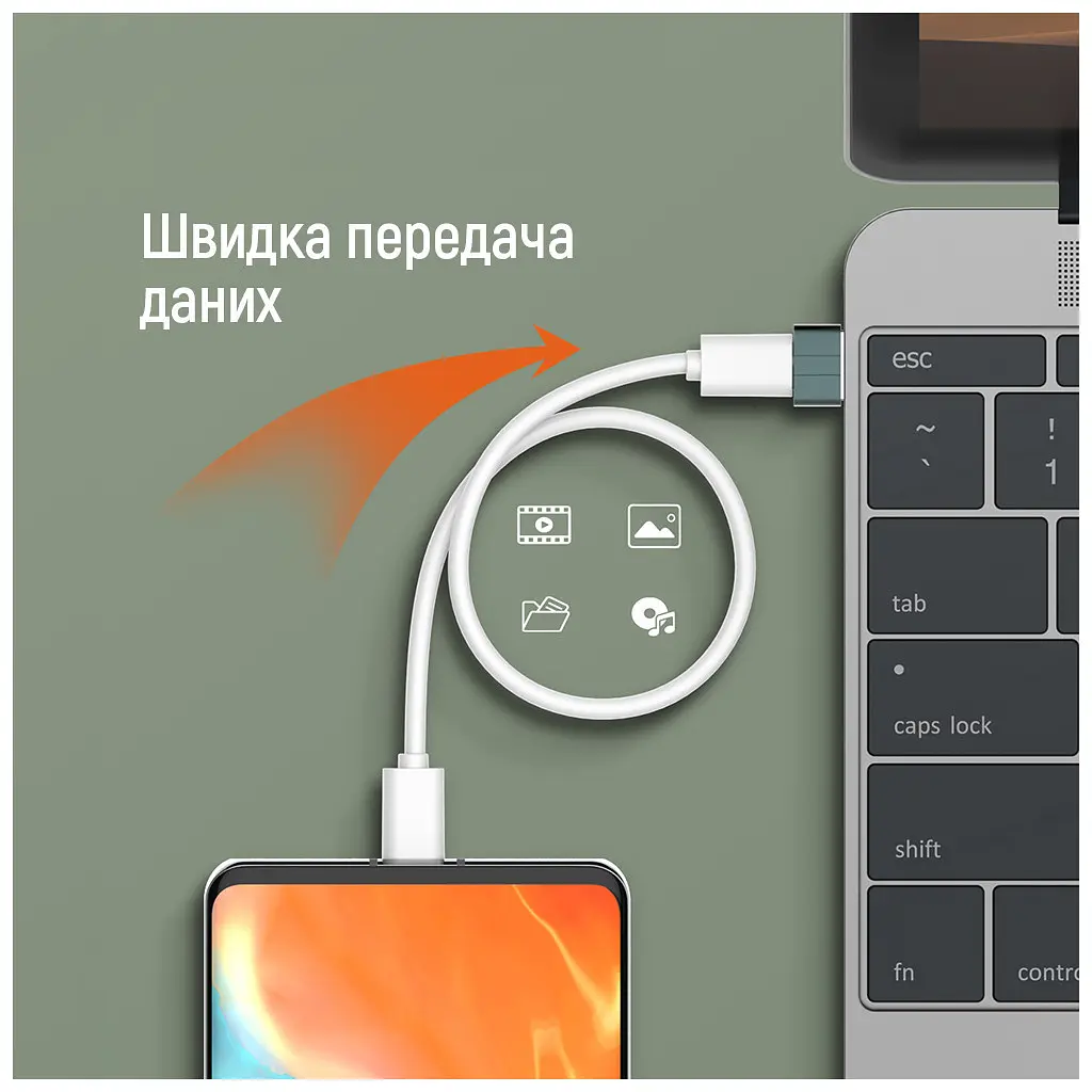 Переходник USB-C to USB-A ColorWay (CW-AD-CA) - фото 10