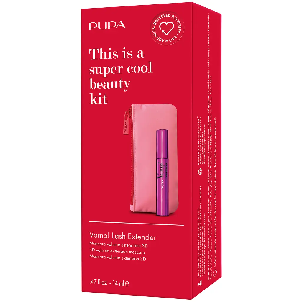 Набор в косметичке Pupa Kit Vamp! Mascara Lash Extender Эффект наращенных ресниц (8011607391837) - фото 3