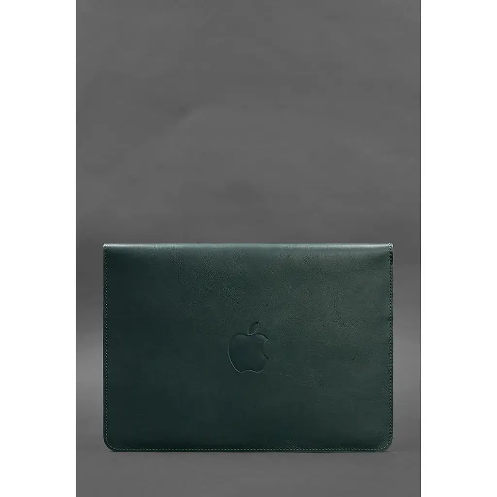 Шкіряний чохол-конверт BlankNote на магнітах для MacBook 13 Зелений - фото 2