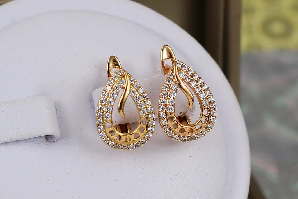 Сережки Xuping Jewelry чиста енергія 1.4 см золотисті