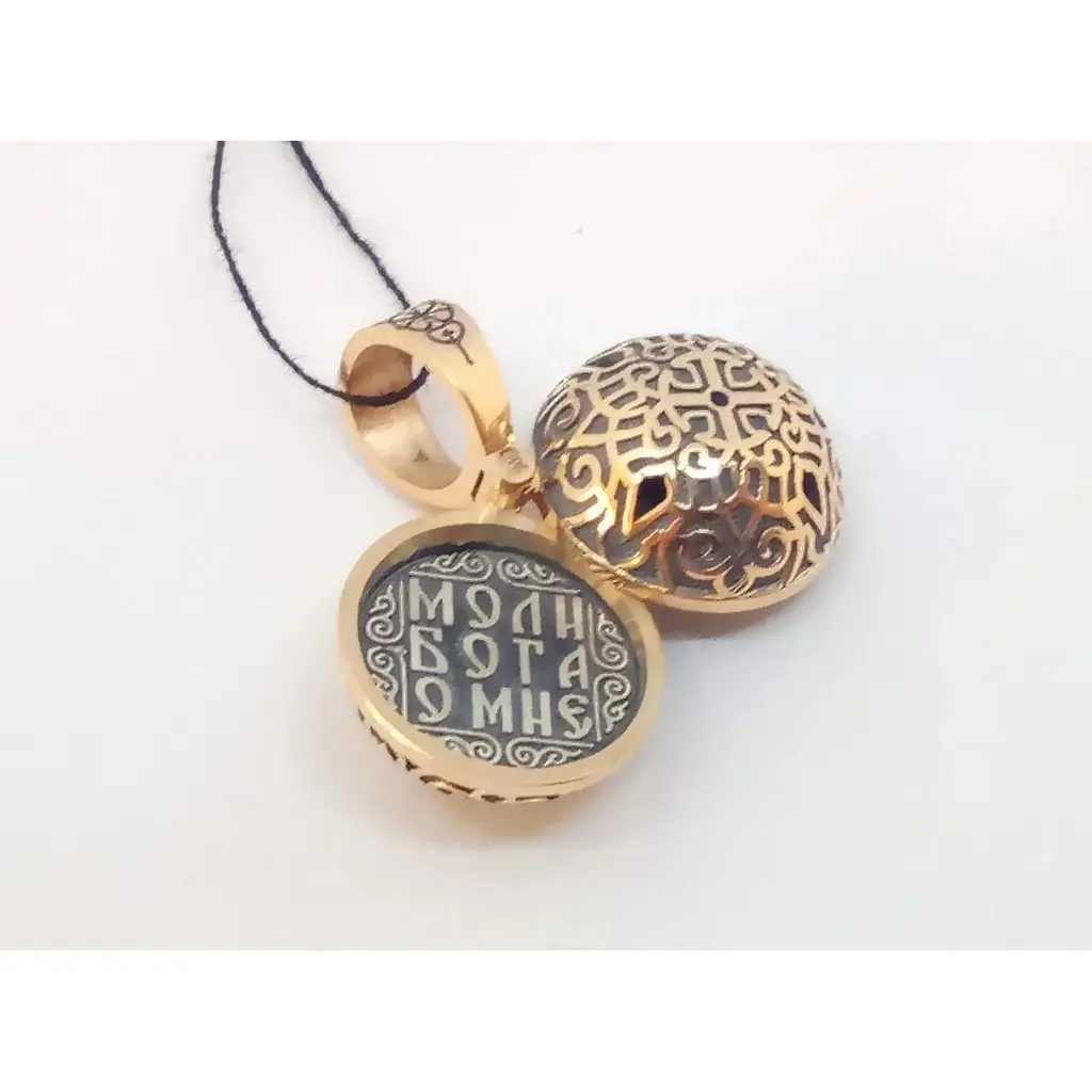 Золота підвіска Харківська ювелірна фабрика. Ангел хоронитель. 11584-Ч - фото 4