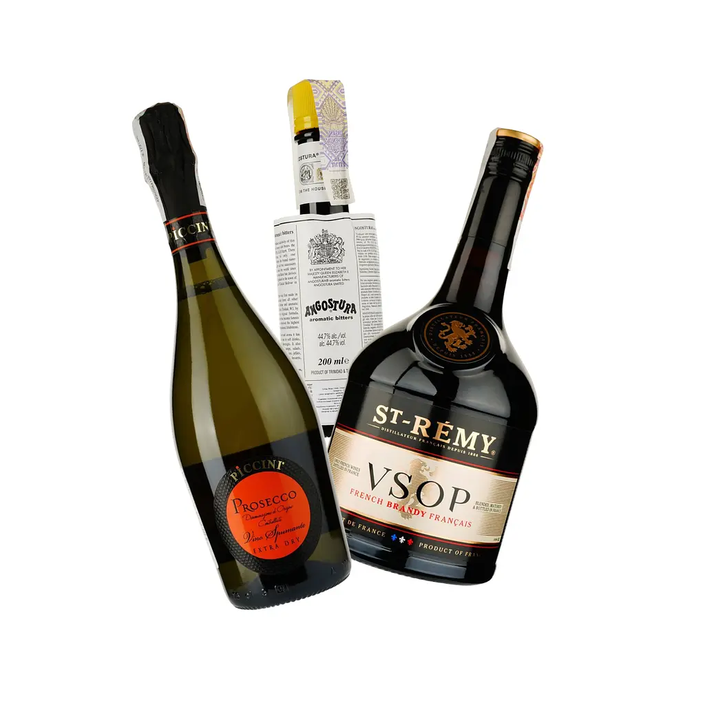 Коктейль Champagne Cocktail (набор ингредиентов) х7 на основе Piccini Prosecco Extra Dry - фото 2