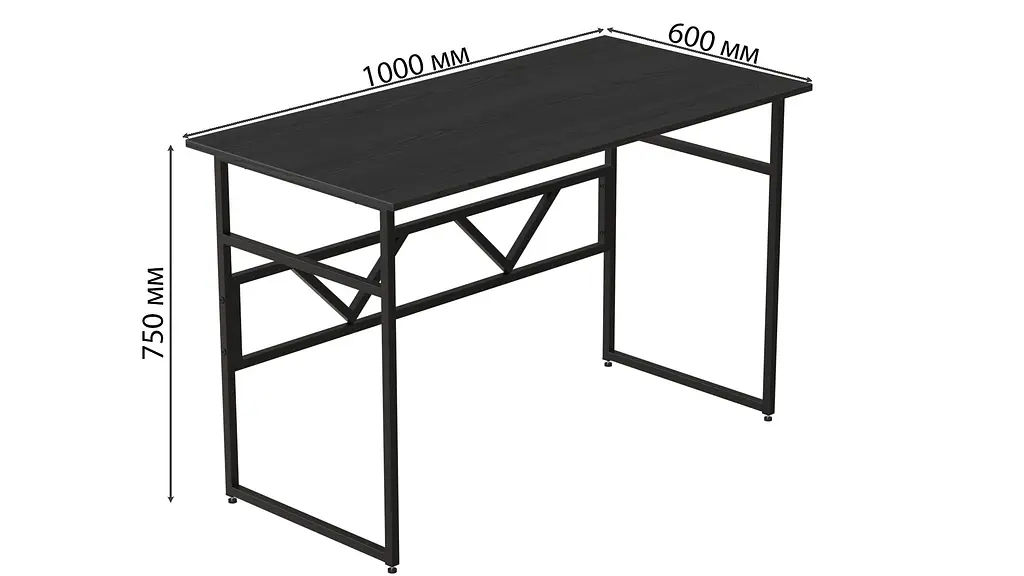 Компьютерный стол Ferrum-decor Райан 75x100x60 черный ДСП Сосна Кембра 16мм (FRD-103675) - фото 3