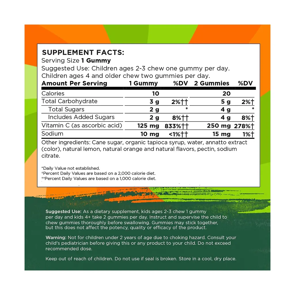 Вітамін С Kids Vitamin C Gummies - 60 gummies Orange - фото 2