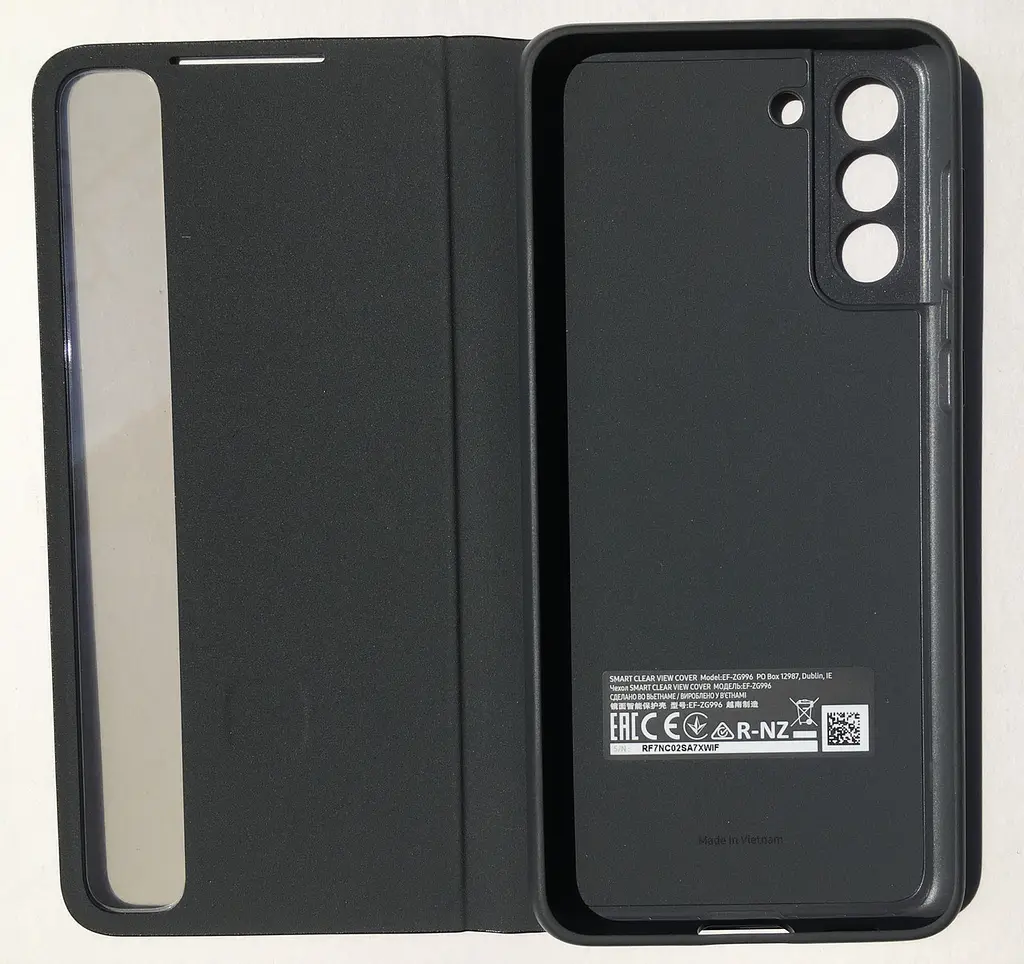 Оригінальний чохол-книжка для Samsung Galaxy S21 Plus Black S-View Clear View Cover Smart (EF-ZG996CBEGRU) - фото 3