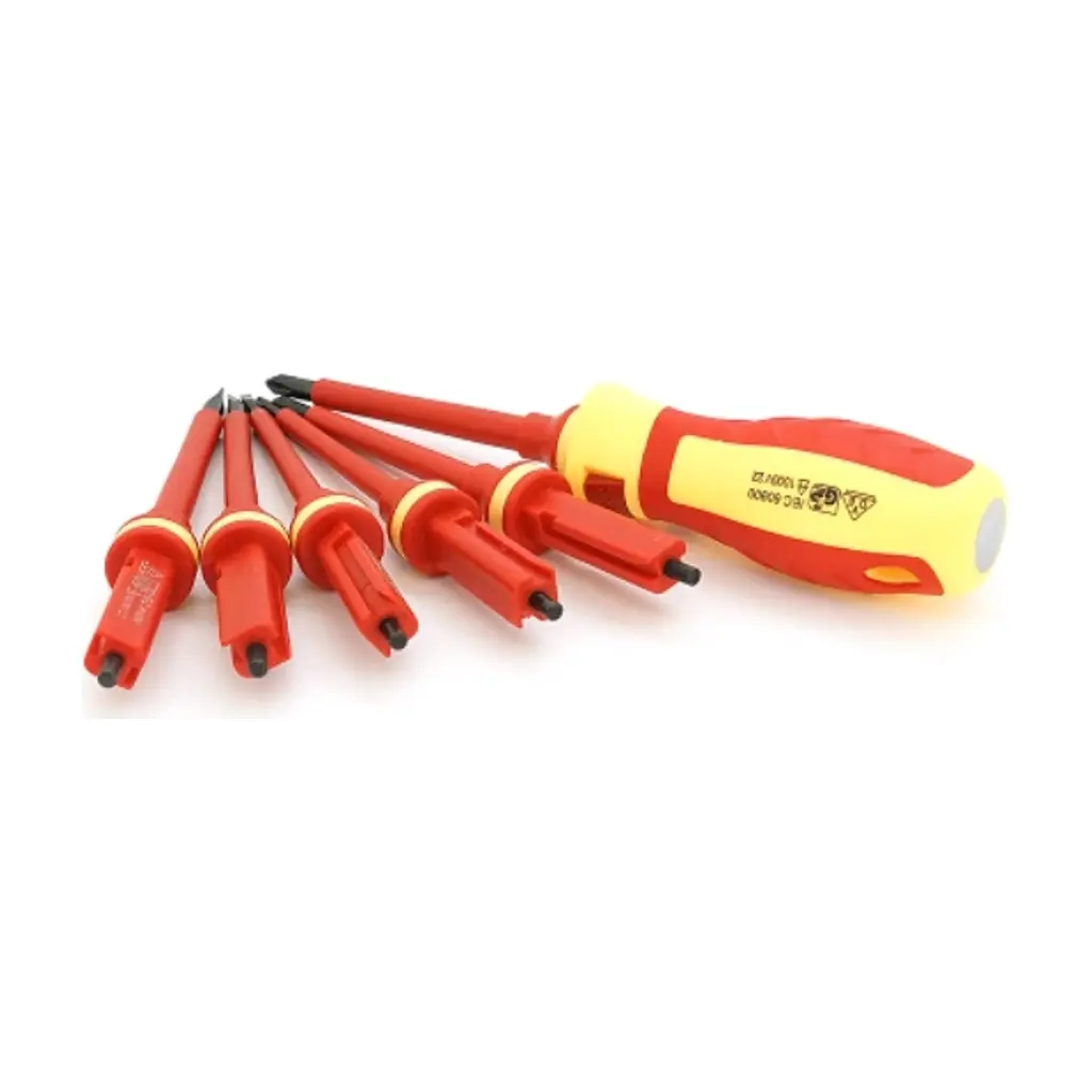 Викрутка Voltronic з насадками, 6 в 1, діелектрична, з індикатором, CRV, Box (М616) - фото 3