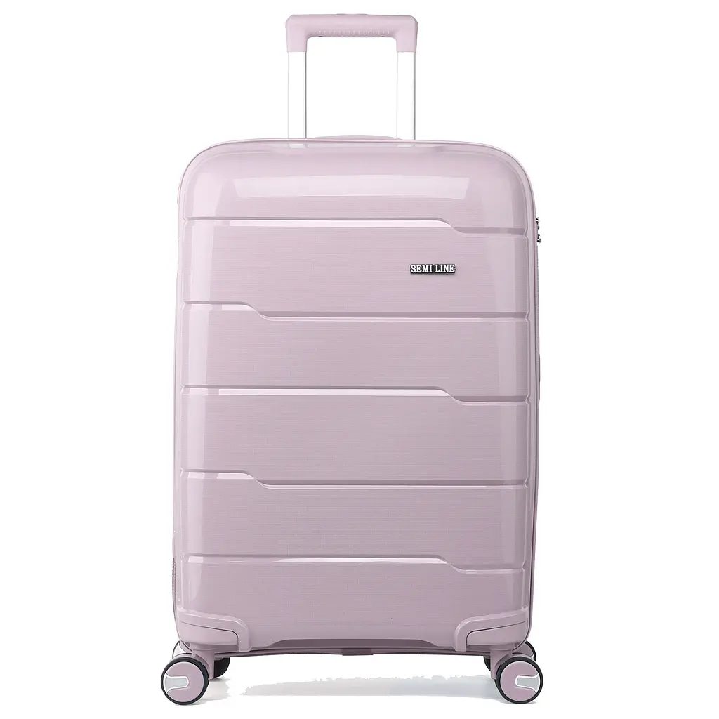 Валіза маленька під ручну поклажу Semi Line 20 дюймів (S) дюймів (S) Polypropylene Light Pink (T5793-1) - фото 2