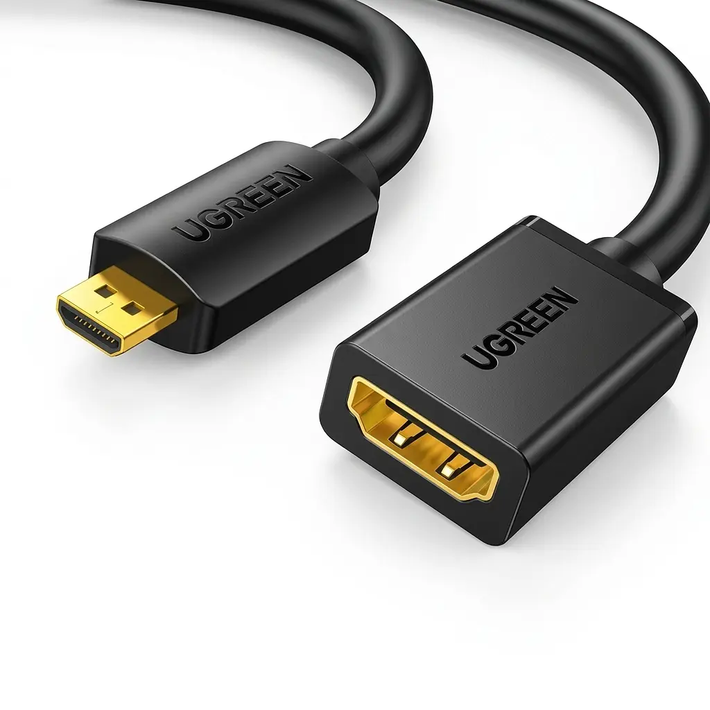 Відеоперехідник UGREEN 20134 Micro HDMI - HDMI 2.0 4K 60 Гц 0,22 м чорний (20134)