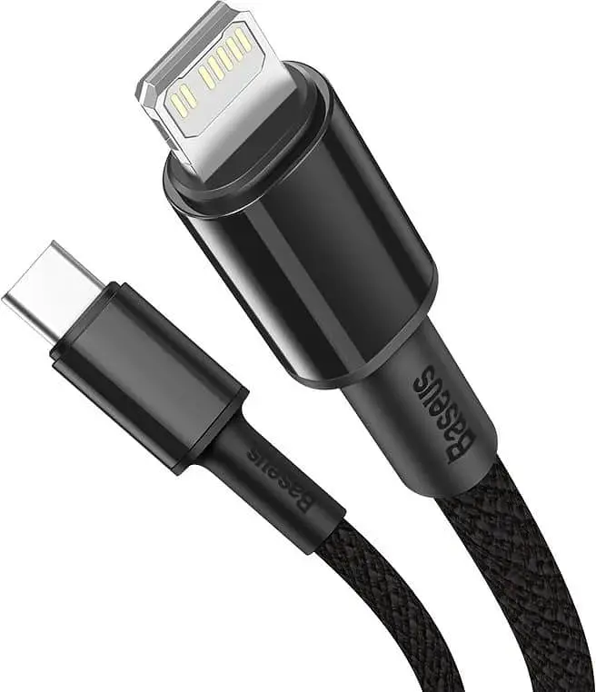Кабель Baseus High Density Braided Type-C to Lightning PD 20W (2m) black (CATLGD-A01) - фото 3