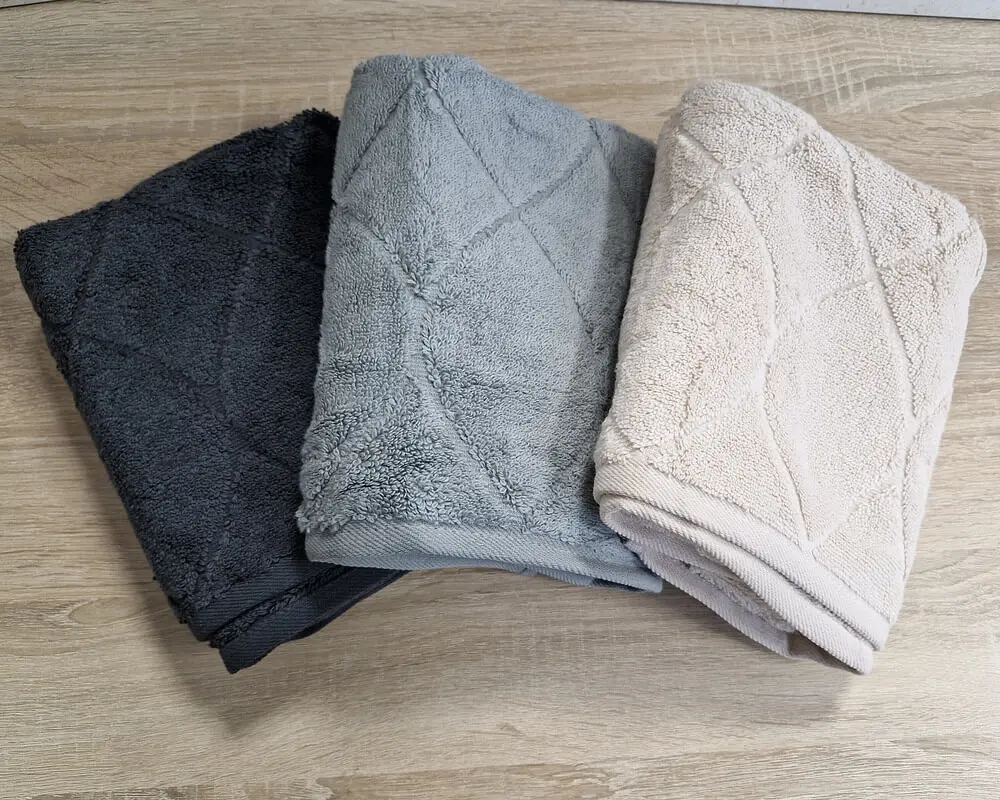 Набір турецьких махрових рушників Cestepe MicroCotton Premium 3 штуки 50x90 Voli 2 щільність 600 г/м2 - фото 5