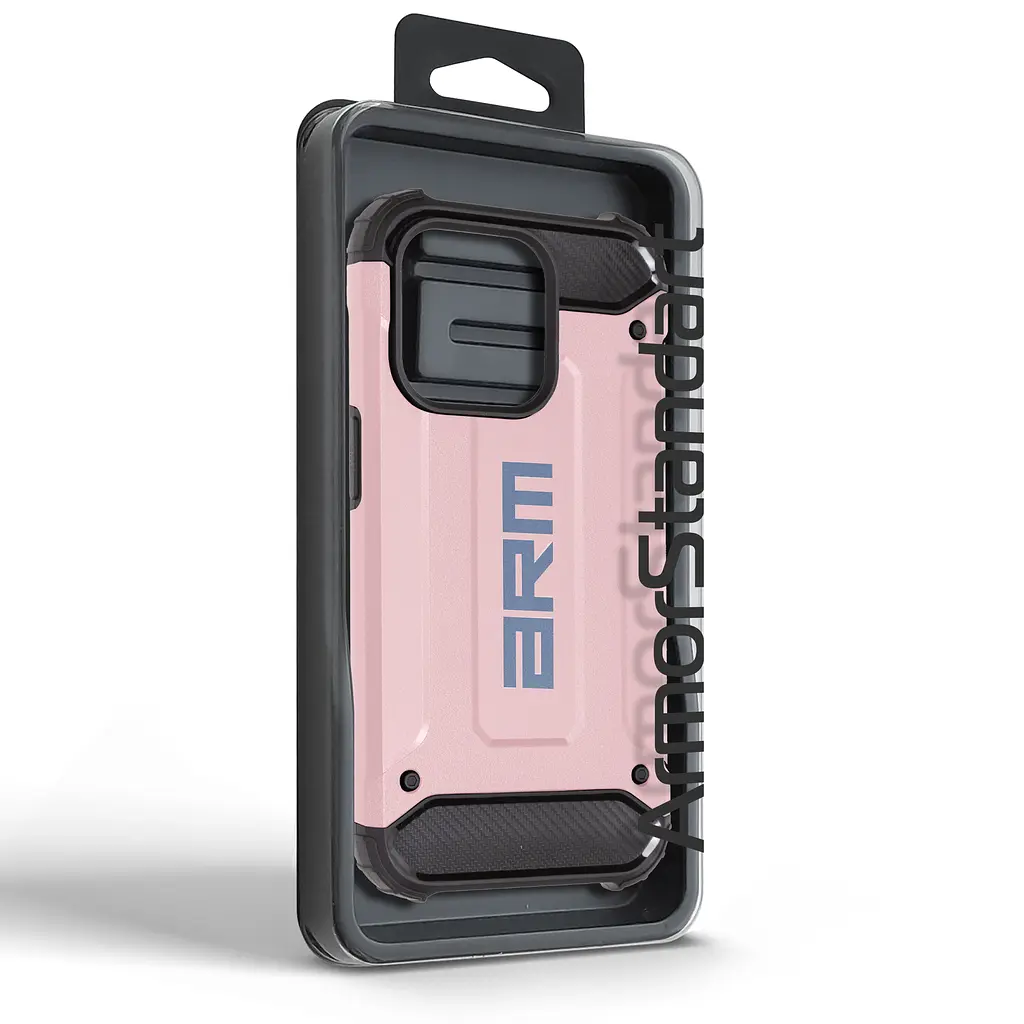Чехол для Apple iPhone 14 Pro, Panzer, розовый, противоударный, бронированный, милитари, панель-накладка, защита всего корпуса, защита дисплея и камеры, термополиуретан (TPU) + поликарбонат (PC), ArmorStandart (ARM71481) - фото 7