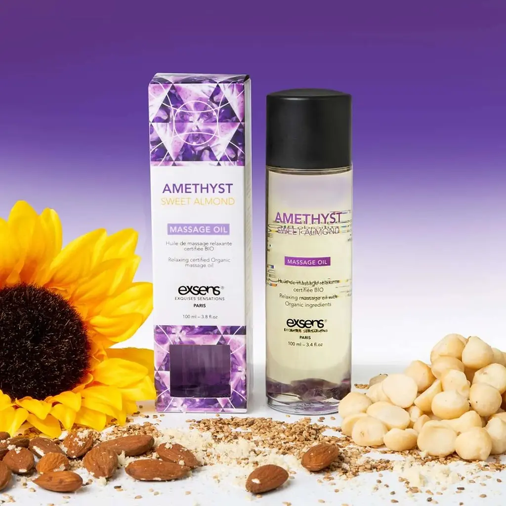 Масажна олія Exsens Amethyst Sweet Almond, 100 мл - фото 2