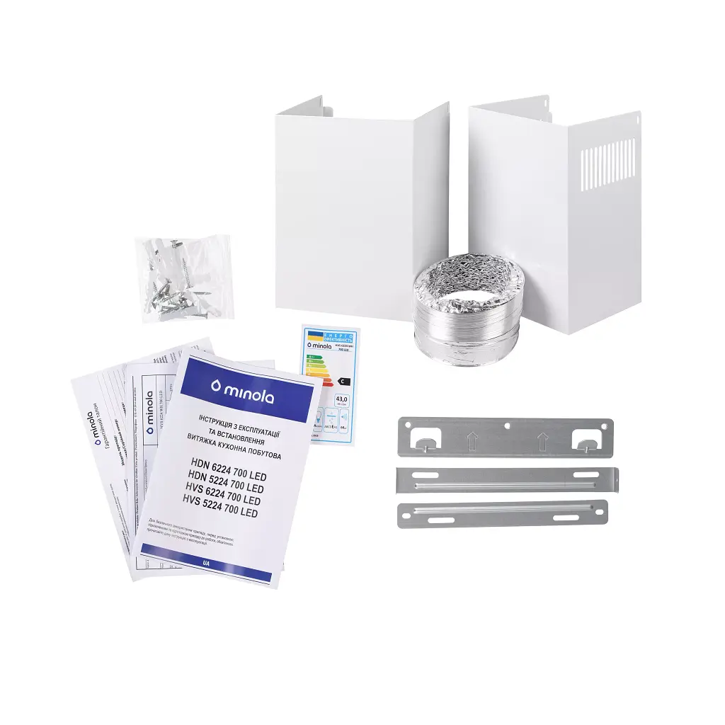 Витяжка декоративна похила Minola HDN 5224 WH 700 LED - фото 10