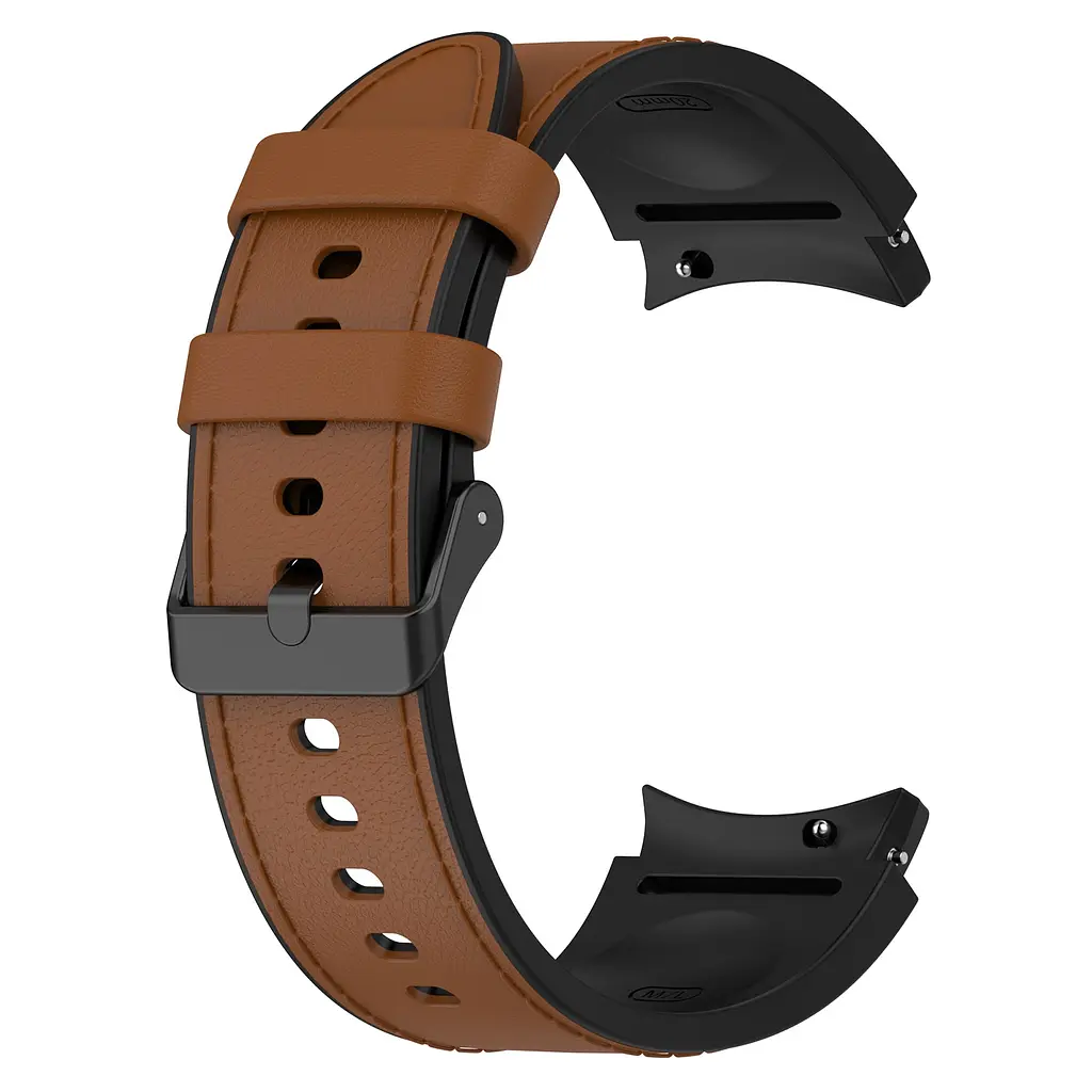 Ремінець шкіра-силікон BeWatch Samsung Galaxy Watch 4/5/6 20 мм Коричневий (1gw0104) - фото 3
