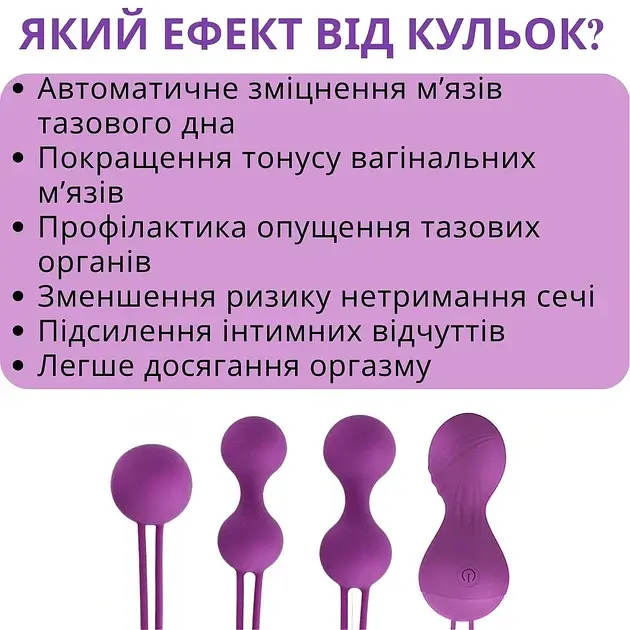 Набір вагінальних кульок I’MCUM Kegel Fit з віброкулькою та пультом управління Фіолетовий 4 шт (IM-KGE204) - фото 7