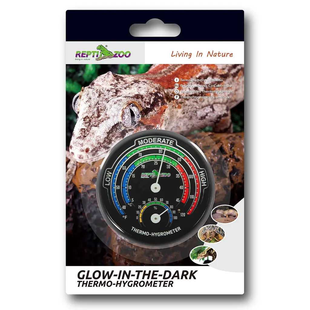 Гігрометр - термометр аналоговий Repti-Zoo Glowing Thermo / Hygrometer (RHT04) - фото 2