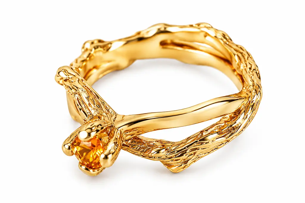 Золота каблучка Jewellery Continent з цитрином 17 (К-0855) - фото 2