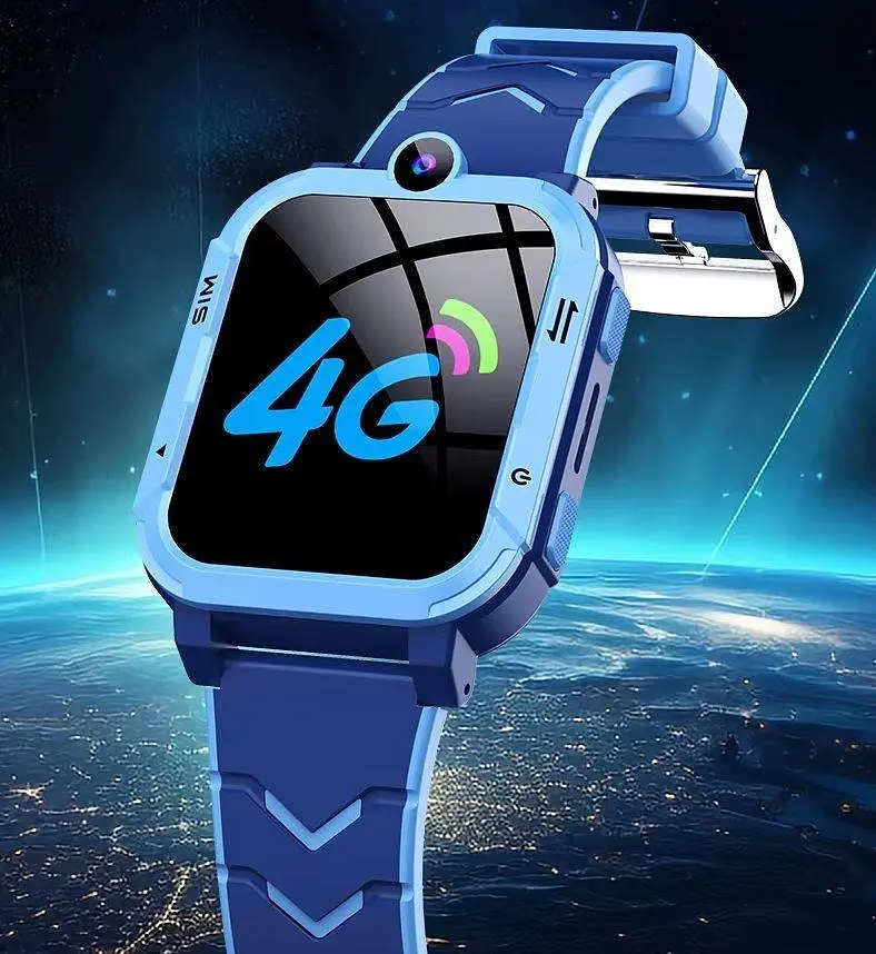 Детские смарт-часы Y76, 4G GPS Wi-Fi SIM камера SOS IP67 синий - фото 14