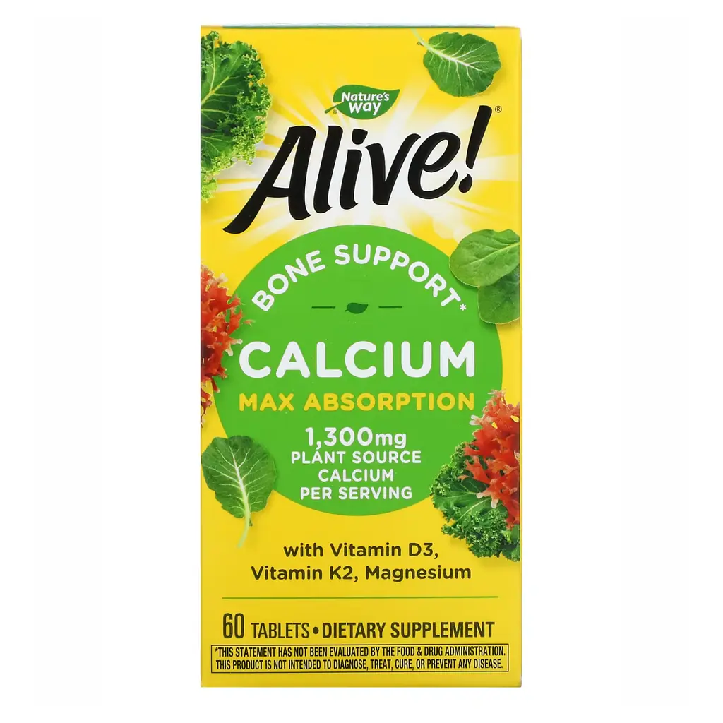 Кальцій - Формула для Здоров'я Кісток Alive! Calcium Bone Support - 60 таб