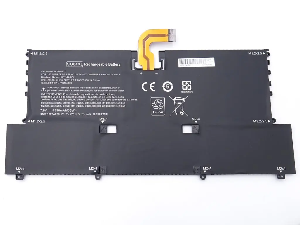 Акумулятор SO04XL для ноутбука HP Spectre 13 13-V016TU, 13-V015TU, 13-V014TU, 13-V000 series (HSTNN-IB7J, 843534-121) (7.7V 4950 mAh 38Wh). - фото 2