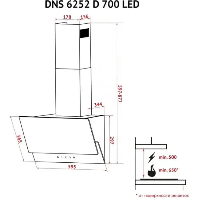 Витяжка Perfelli DNS 6252 D 700 SG LED - фото 5