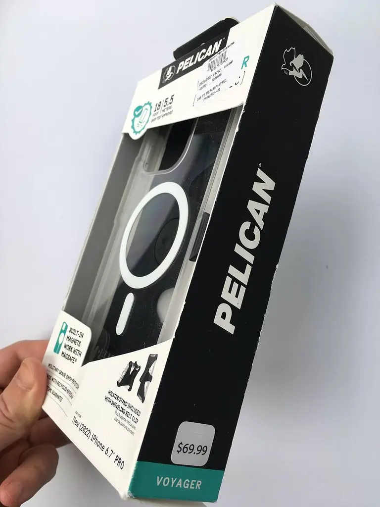 Оригінальний протиударний чохол для iPhone 14 Pro Pelican Voyager MagSafe Прозорий аналог OtterBox Defender з кліпсою - фото 3
