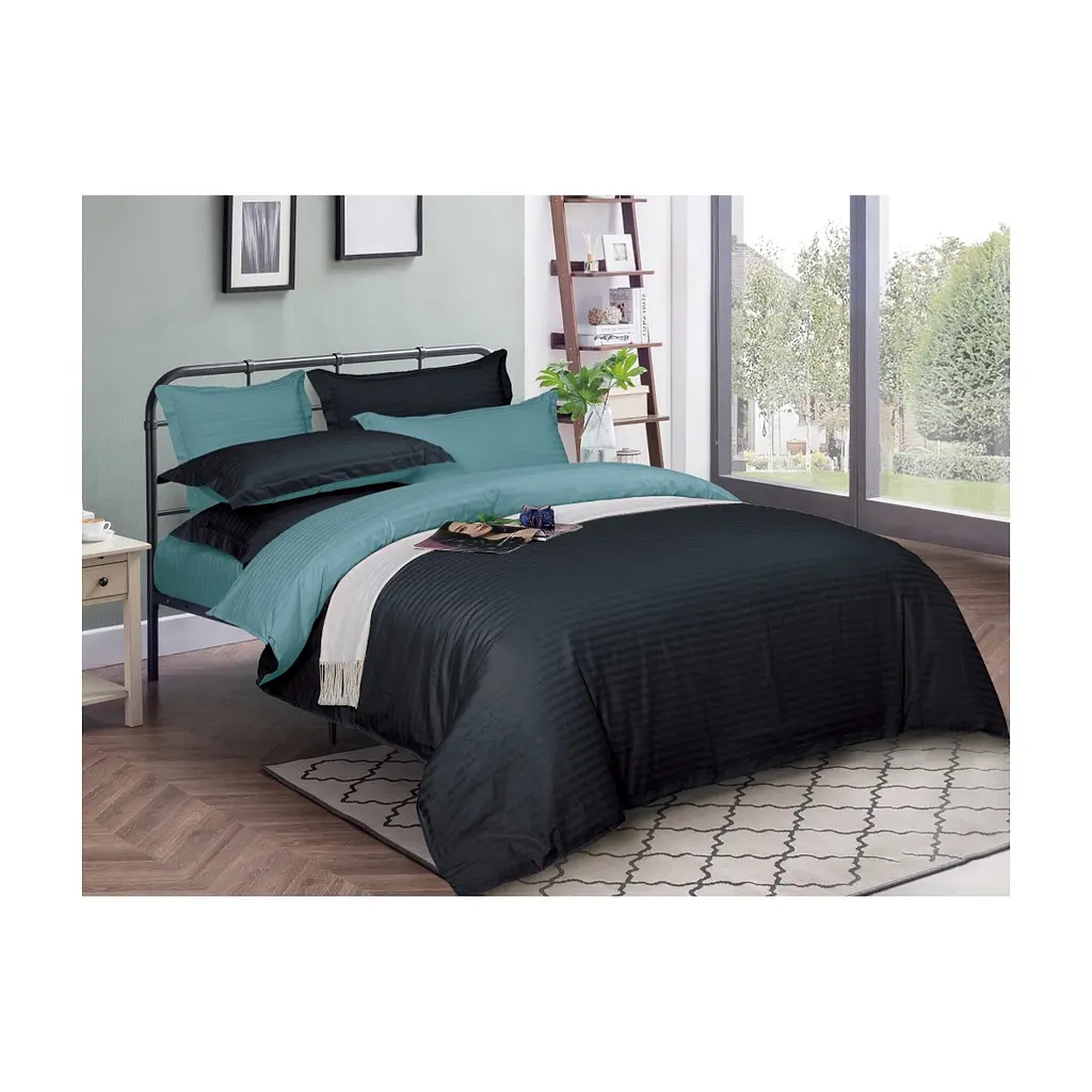 Постільна білизна MirSon Satin Stripe 30-0021+ 30-0015 Edaliz 160х220 Сімейний (2200005266724)