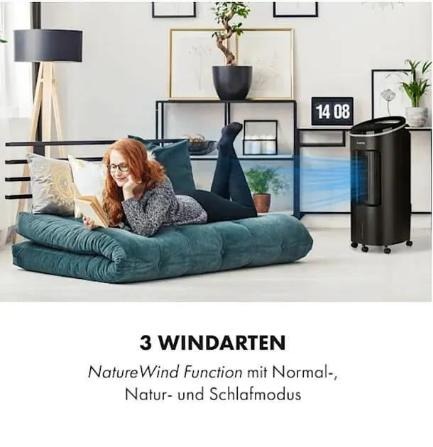 Мобільний кондиціонер-вентилятор Klarstein IceWind Plus 4-в-1 330 м³/год (10035785) - фото 6